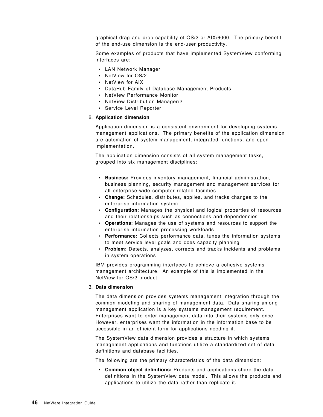 IBM SG24-4576-00 manual Application dimension, Data dimension 