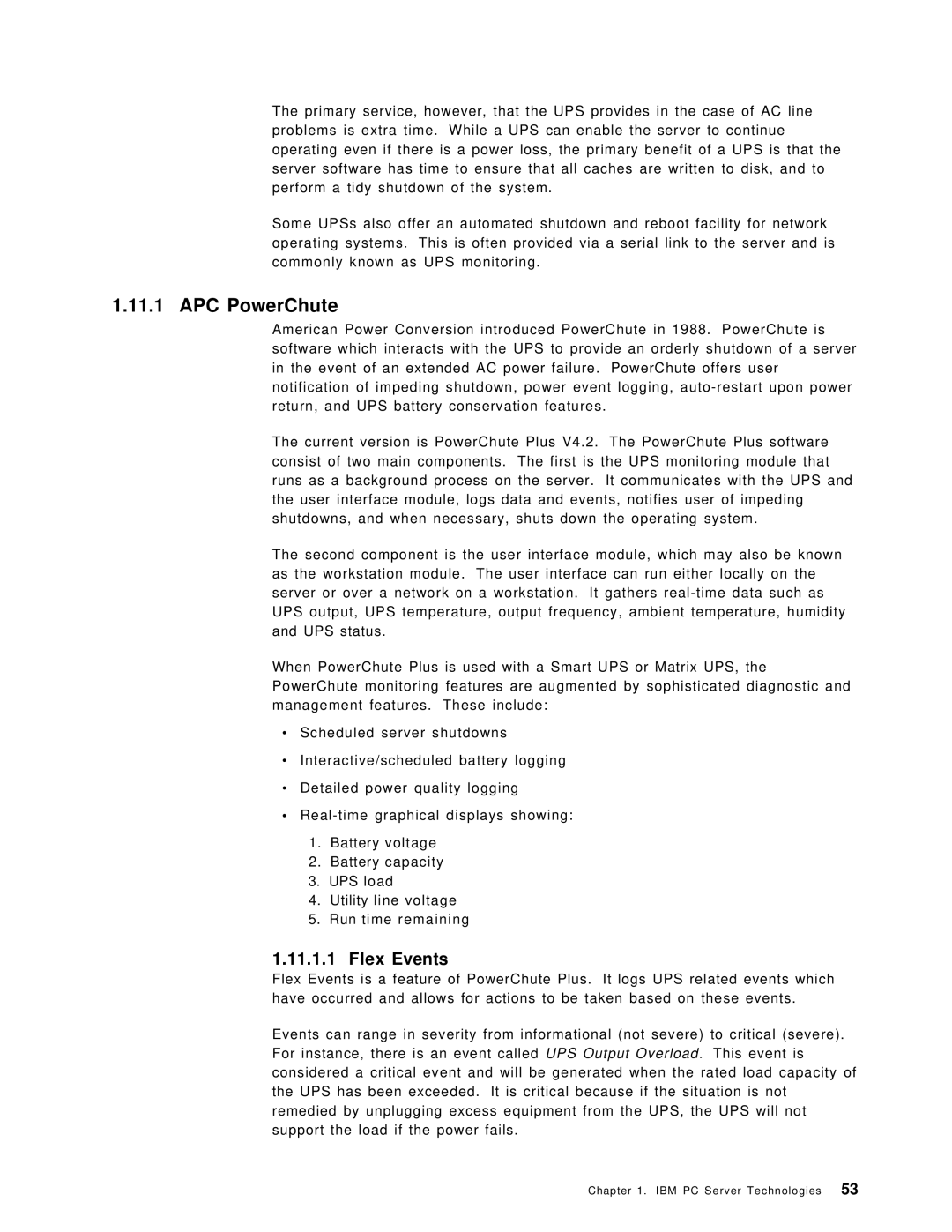 IBM SG24-4576-00 manual APC PowerChute, Flex Events 