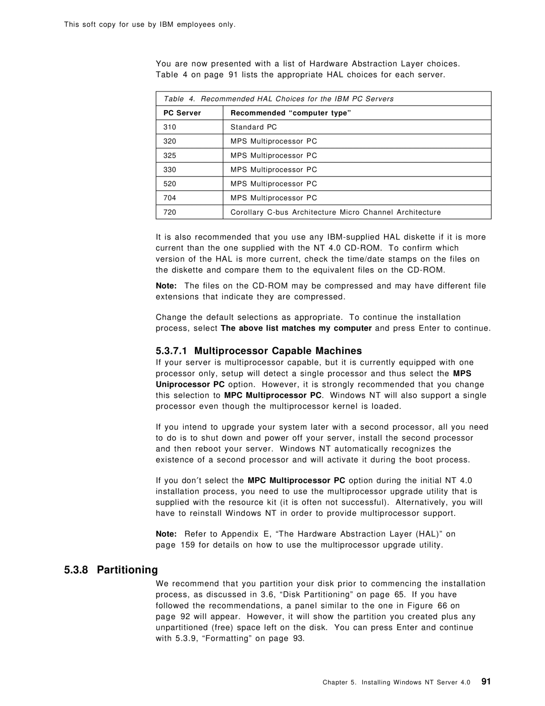 IBM SG24-4763-00 manual Partitioning, Multiprocessor Capable Machines 