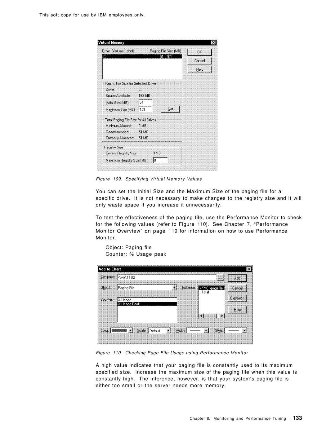 IBM SG24-4763-00 manual Specifying Virtual Memory Values 