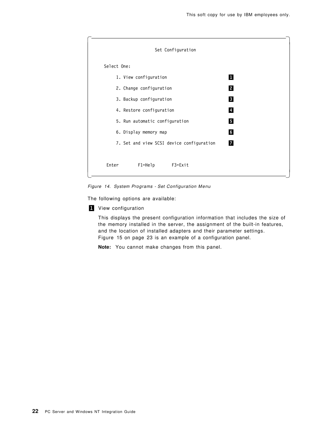 IBM SG24-4763-00 manual On page 23 is an example of a configuration panel 