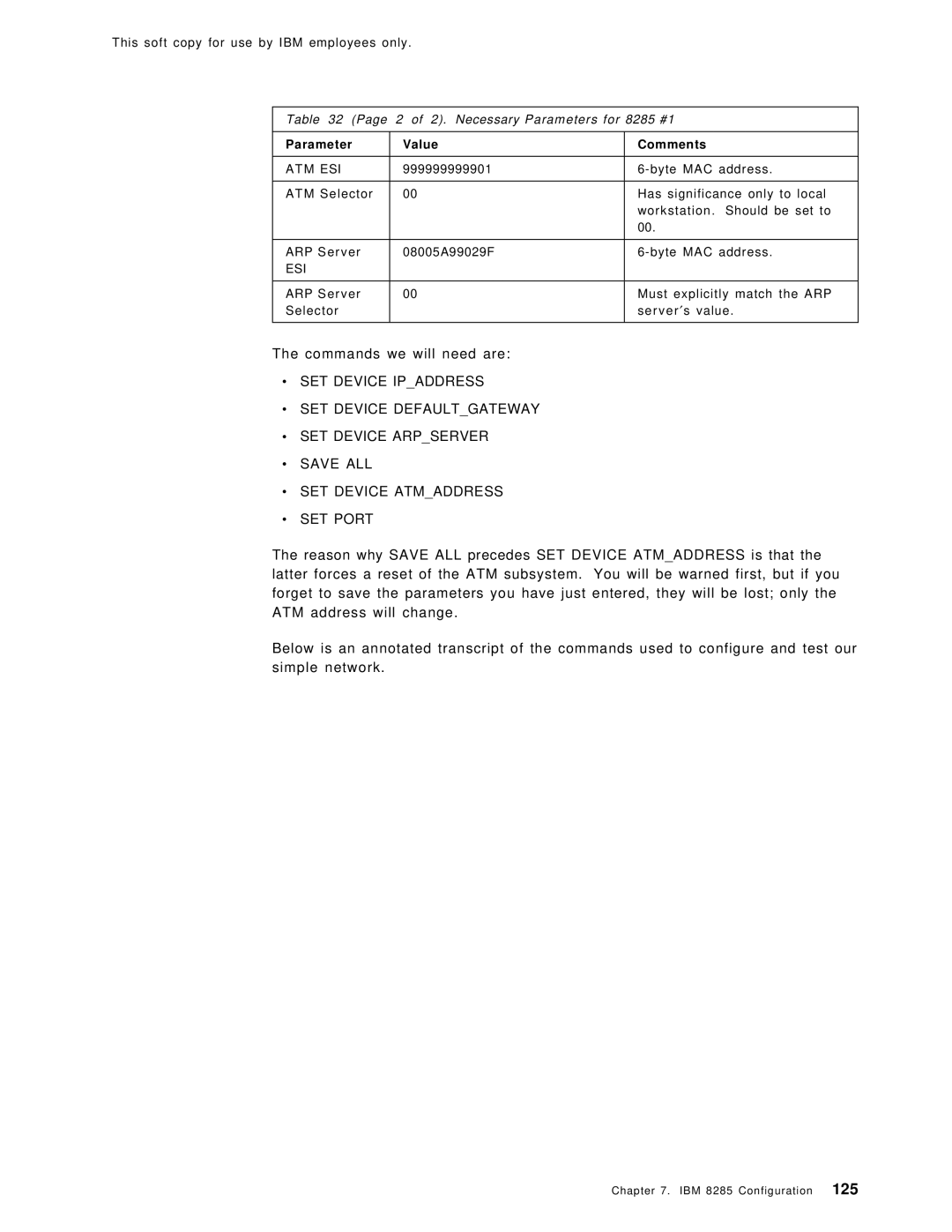 IBM SG24-4817-00 manual Commands we will need are 