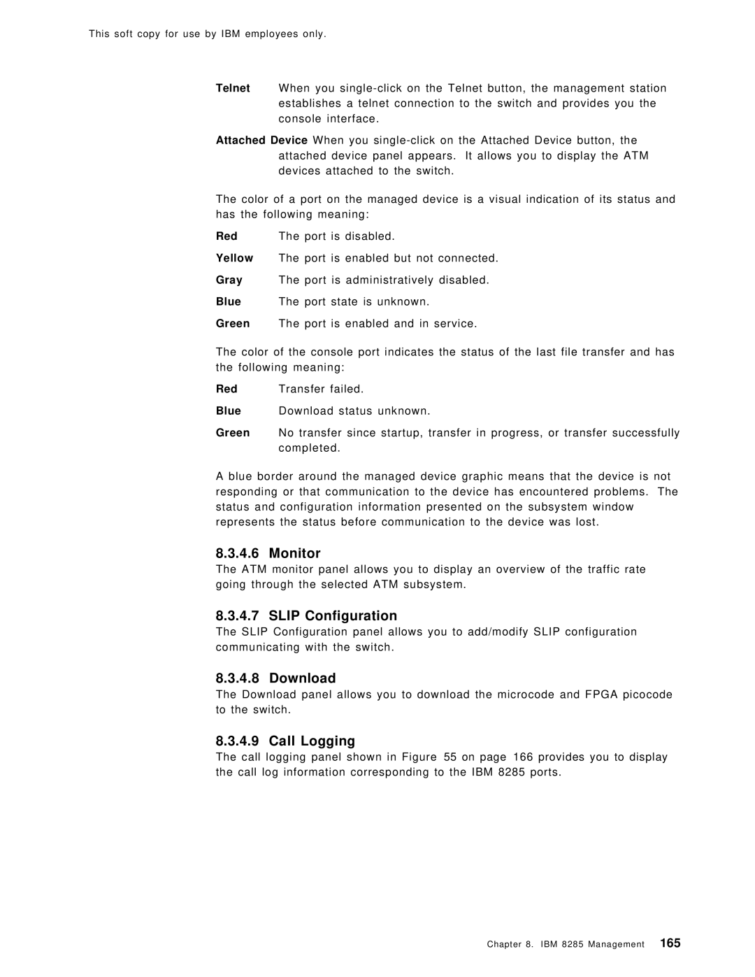 IBM SG24-4817-00 manual Monitor, Slip Configuration, Download, Call Logging 