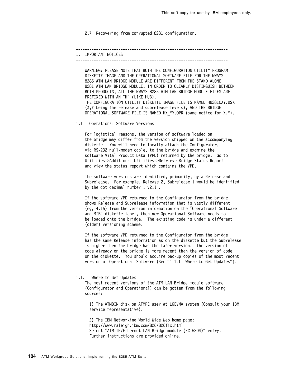 IBM SG24-4817-00 manual Recovering from corrupted 8281 configuration 