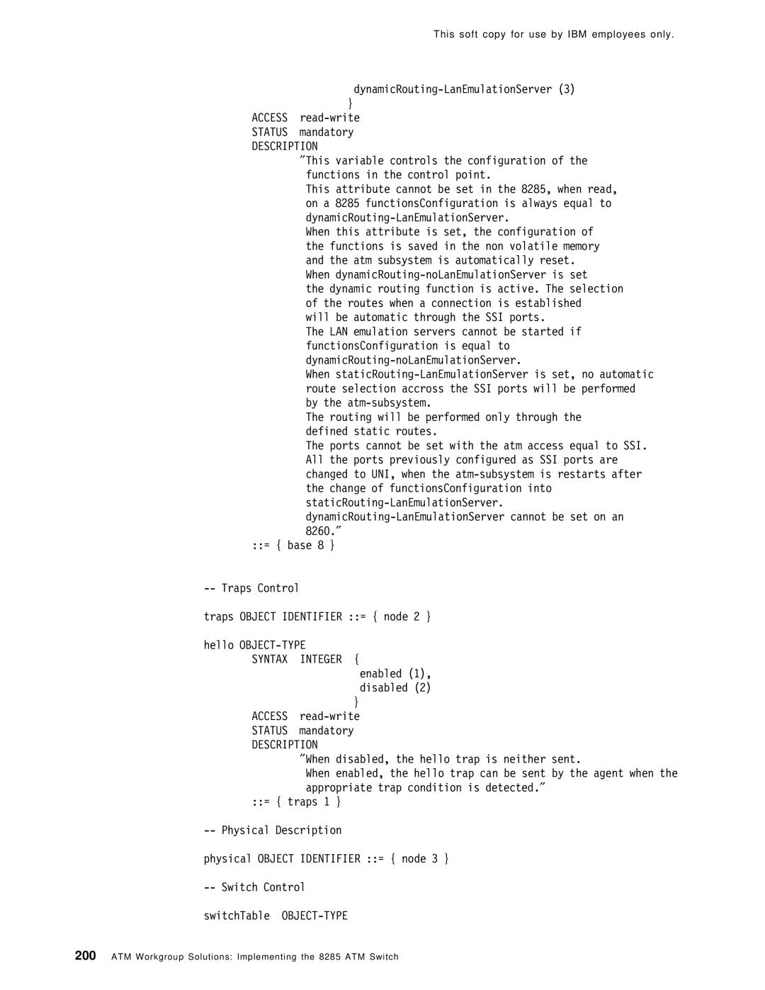 IBM SG24-4817-00 manual Enabled 1, disabled Access read-write Status mandatory 