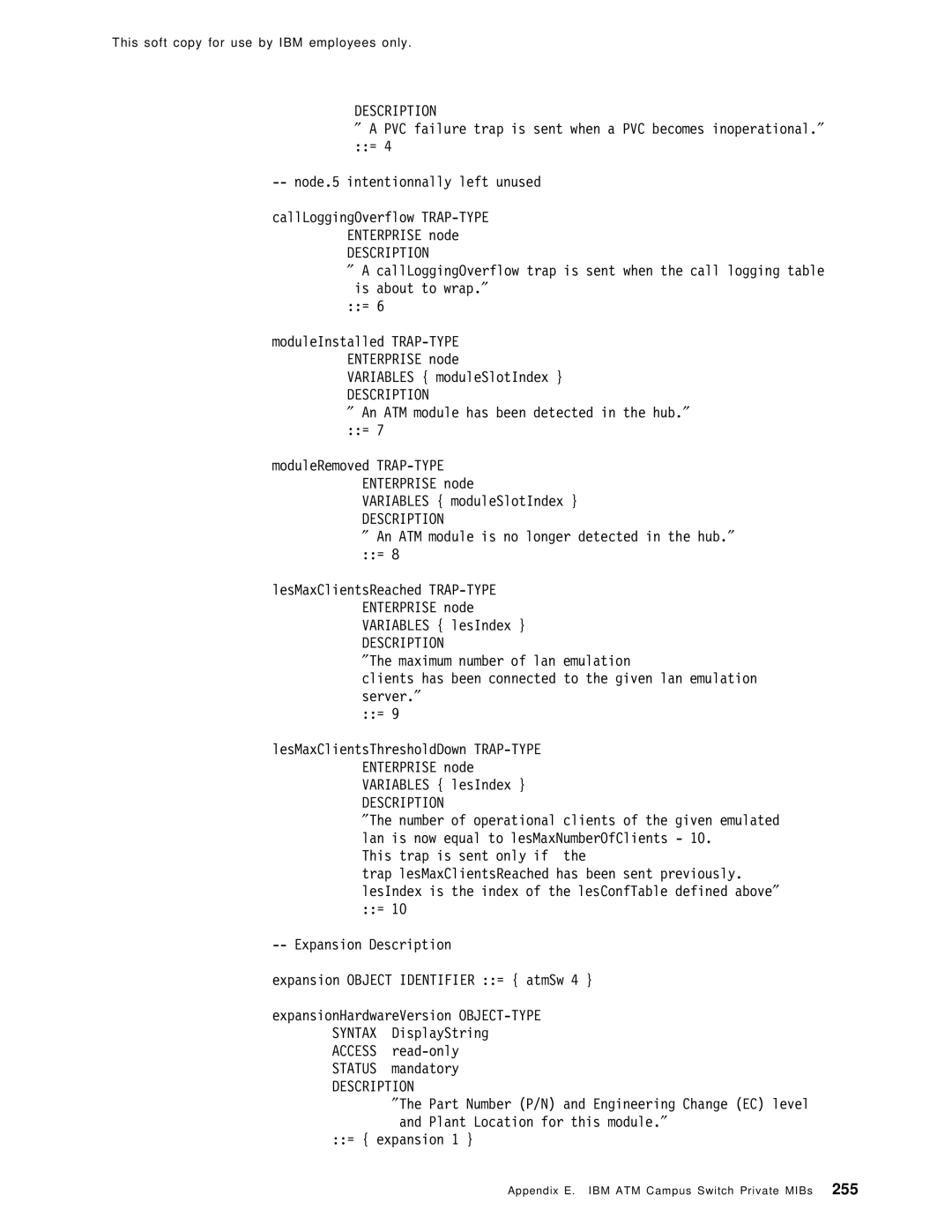 IBM SG24-4817-00 manual ″ An ATM module has been detected in the hub.″ = 