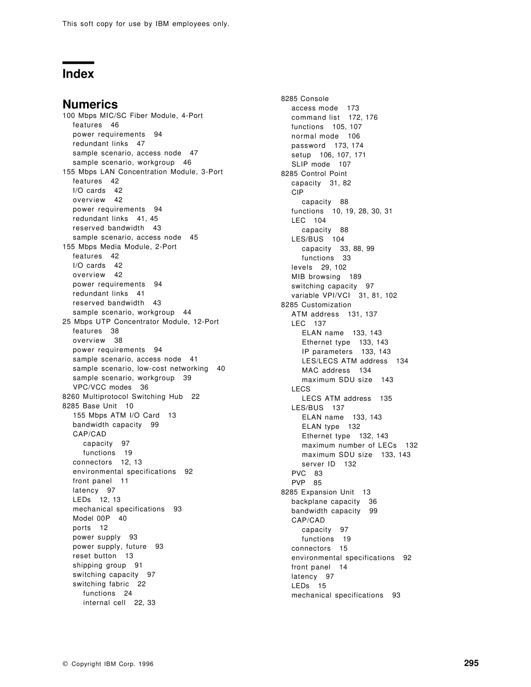 IBM SG24-4817-00 manual Index Numerics, Les/Bus 