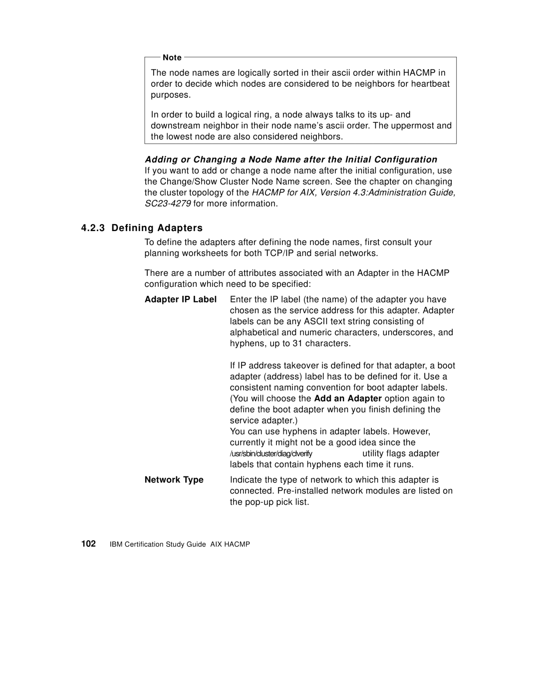 IBM SG24-5131-00 manual Defining Adapters 