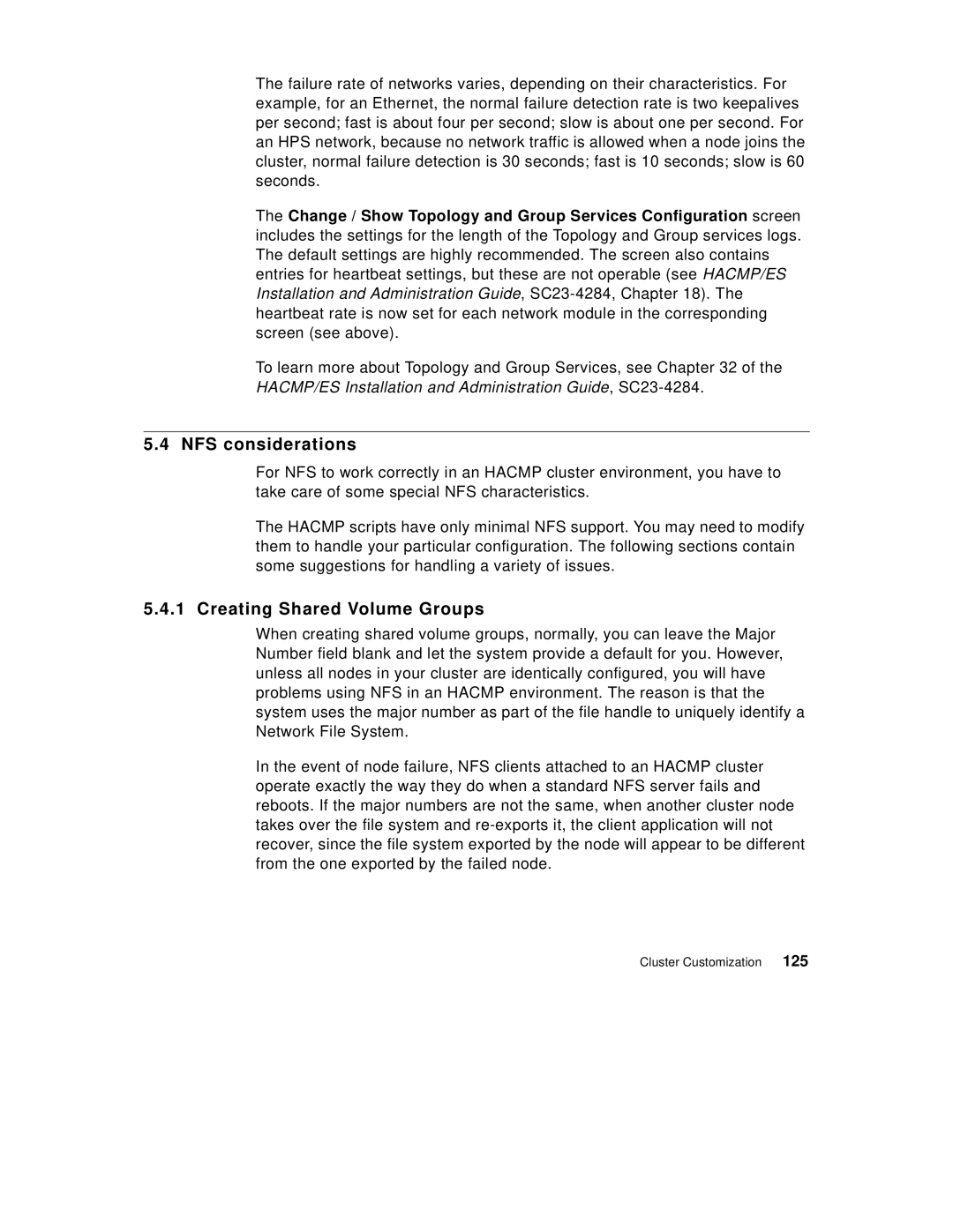 IBM SG24-5131-00 manual NFS considerations, Creating Shared Volume Groups 