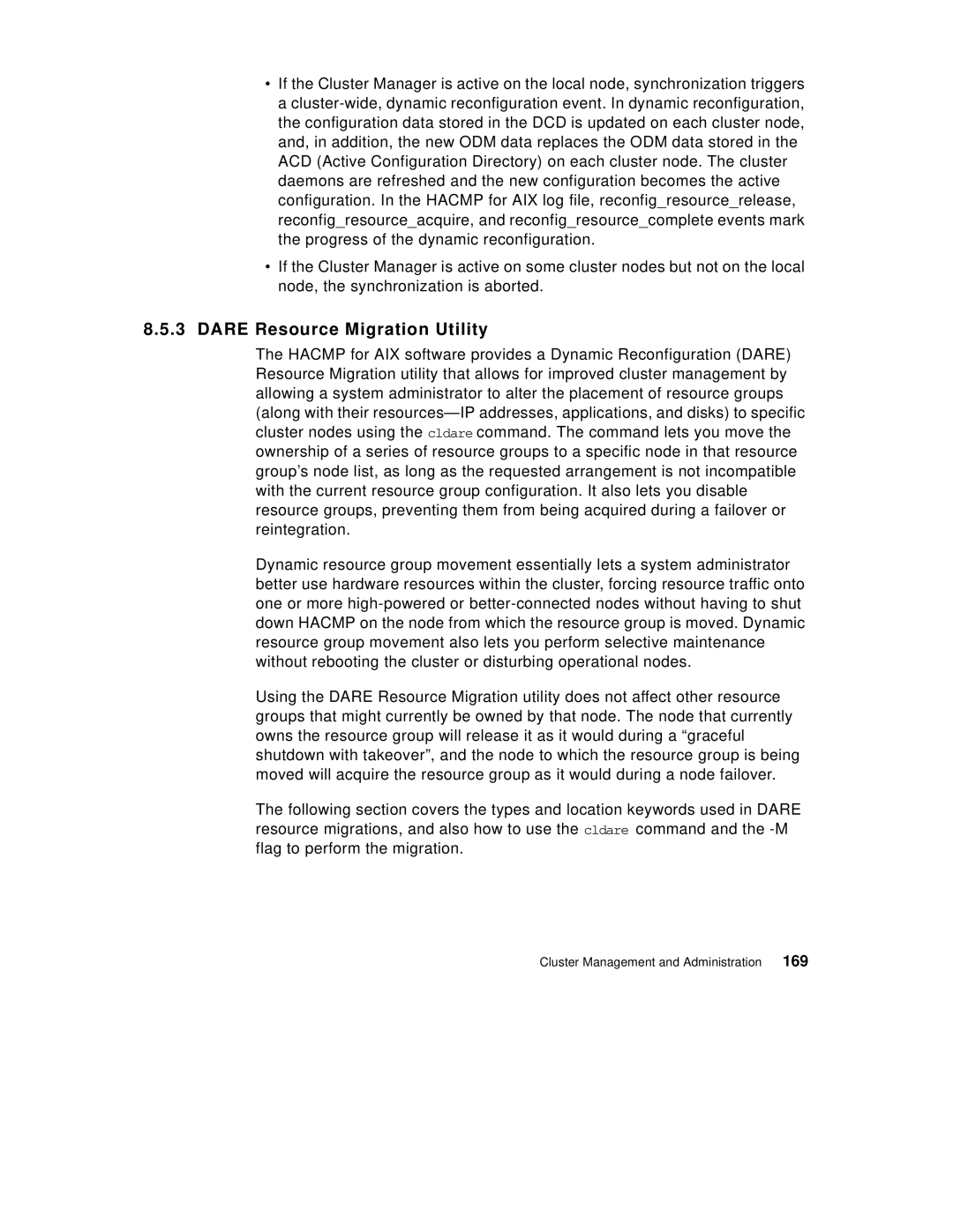 IBM SG24-5131-00 manual Dare Resource Migration Utility 