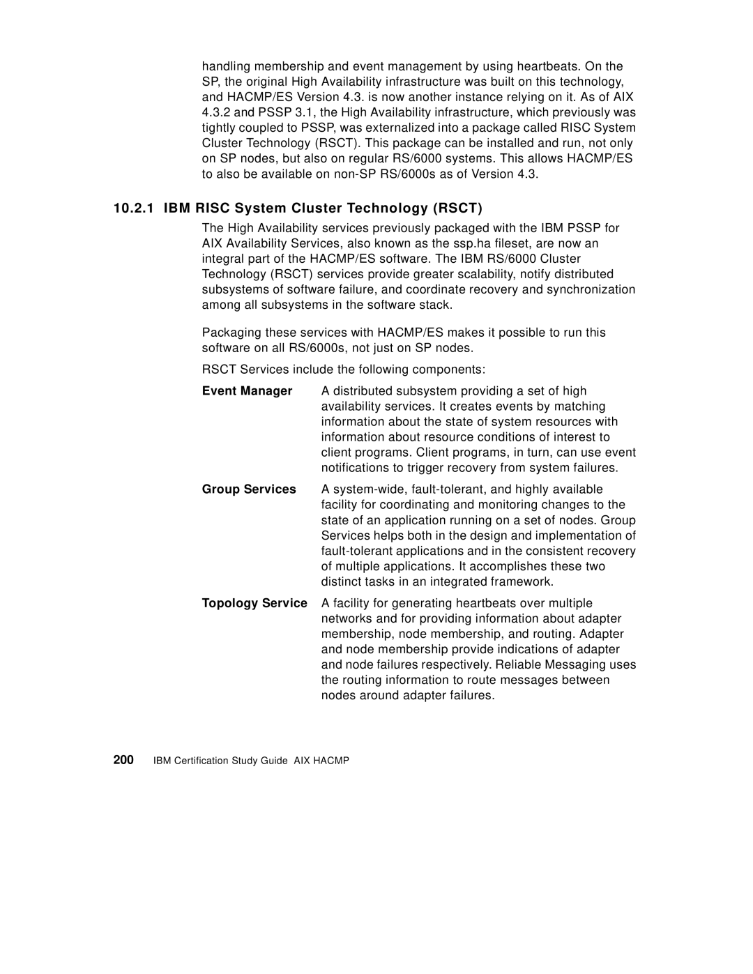 IBM SG24-5131-00 manual IBM Risc System Cluster Technology Rsct 