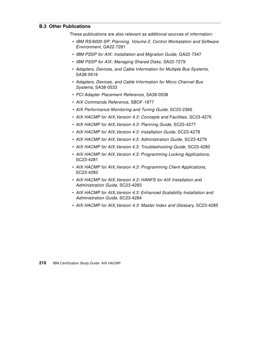 IBM SG24-5131-00 manual Other Publications 