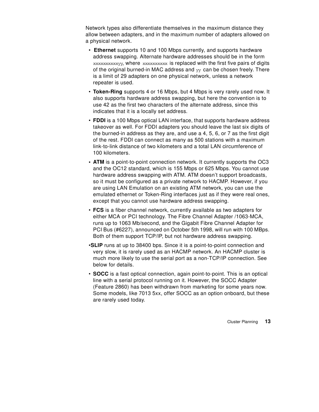 IBM SG24-5131-00 manual Cluster Planning 