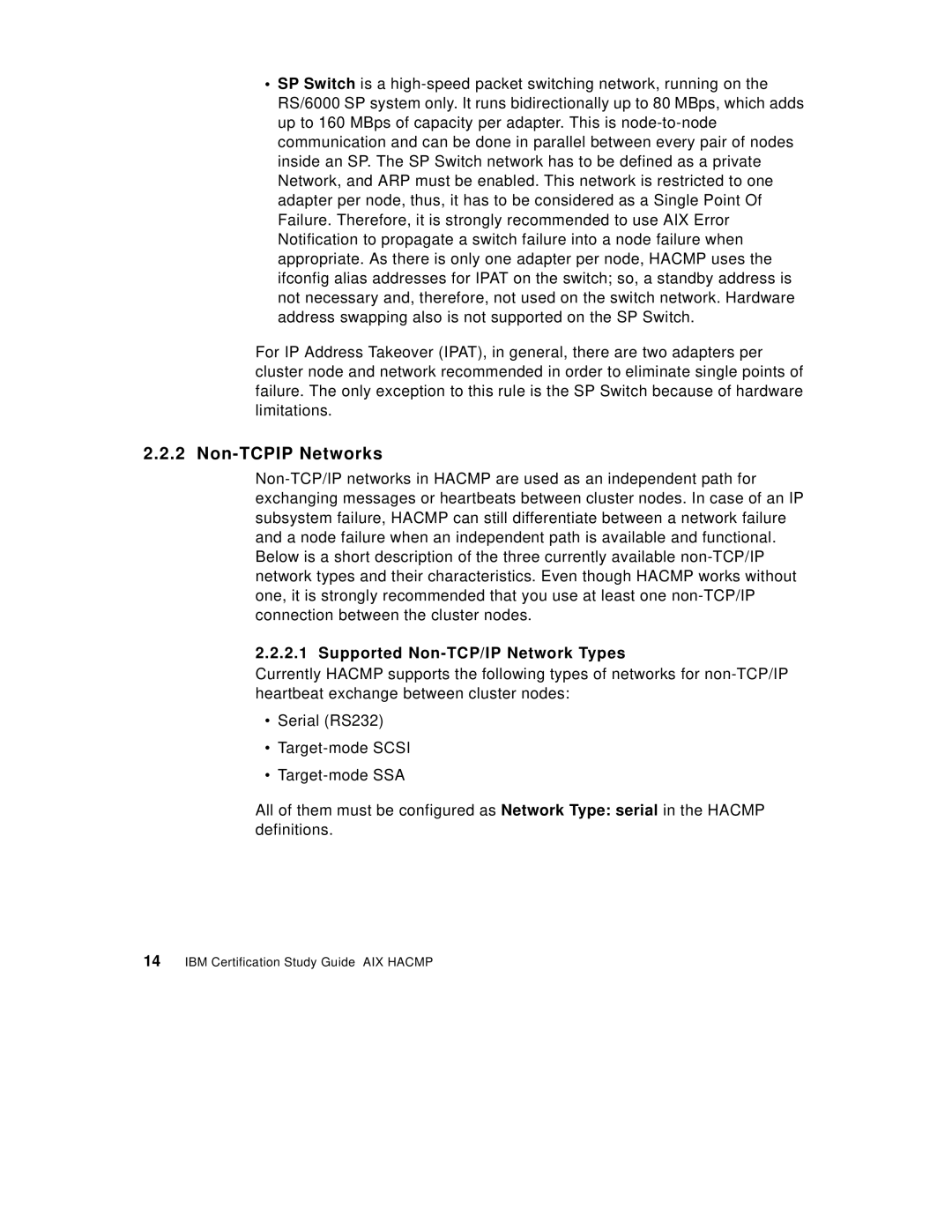 IBM SG24-5131-00 manual Non-TCPIP Networks, Supported Non-TCP/IP Network Types 