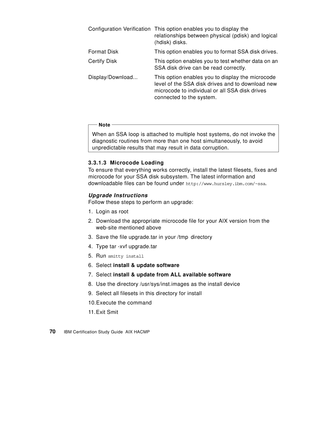 IBM SG24-5131-00 manual Microcode Loading, Upgrade Instructions 