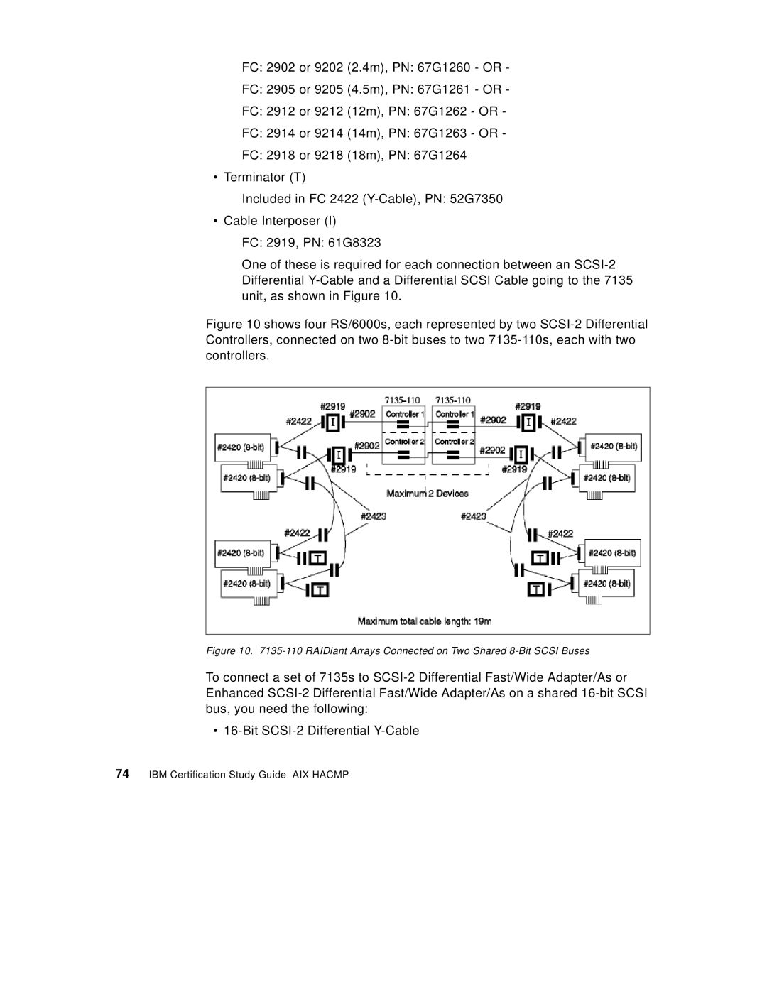 IBM SG24-5131-00 manual RAIDiant Arrays Connected on Two Shared 8-Bit Scsi Buses 