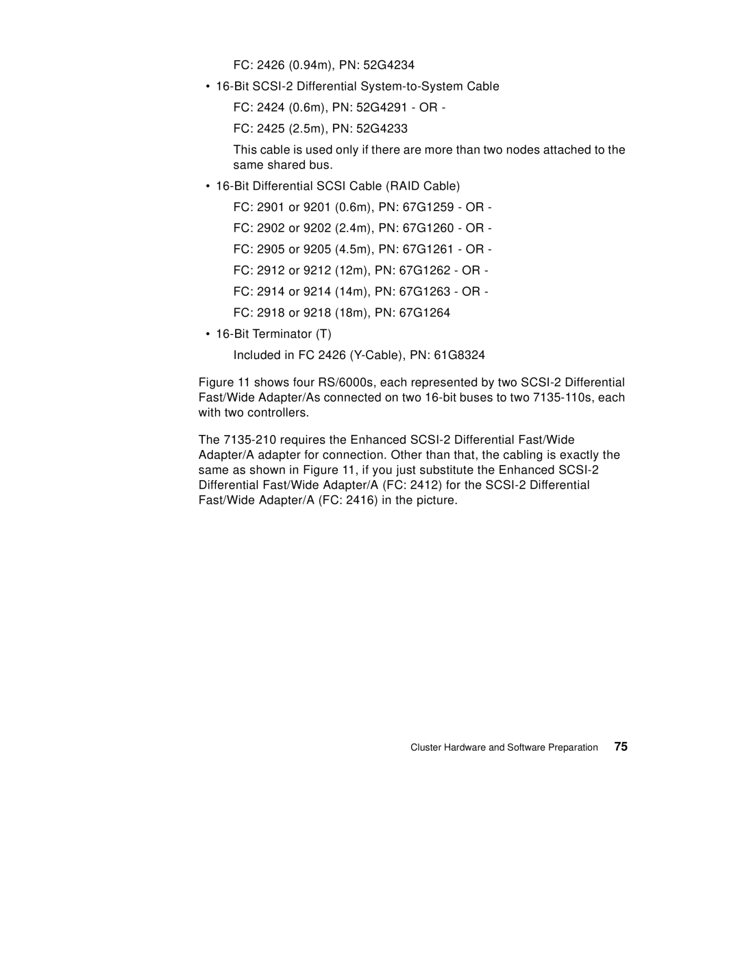 IBM SG24-5131-00 manual Cluster Hardware and Software Preparation 