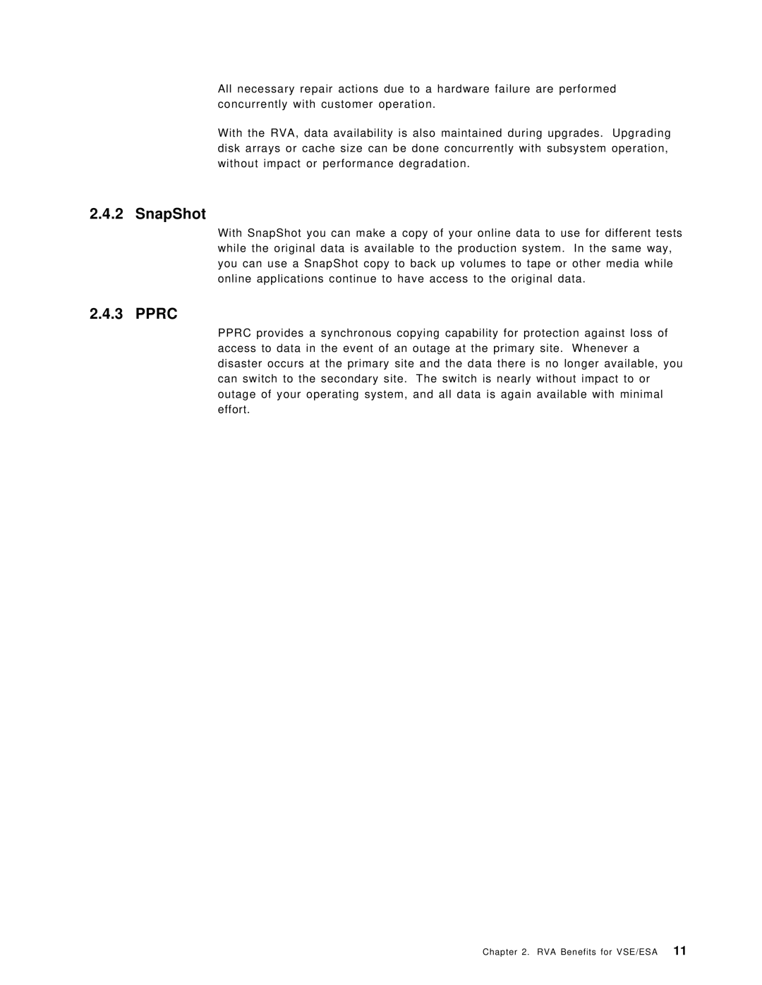 IBM SG24-5360-00 manual SnapShot, Pprc 