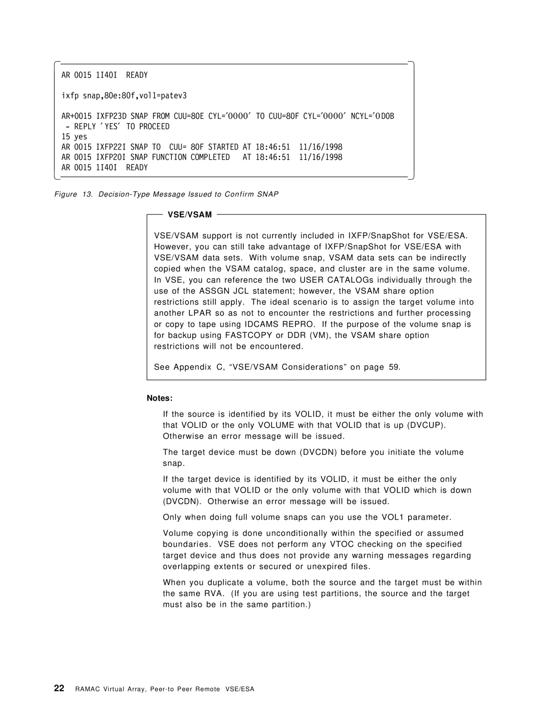 IBM SG24-5360-00 manual Reply ′ YES′ to Proceed, Vse/Vsam 