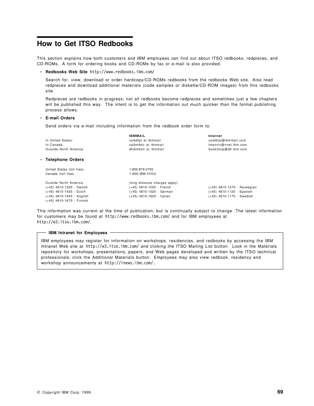 IBM SG24-5360-00 manual How to Get Itso Redbooks, ∙ E-mail Orders 