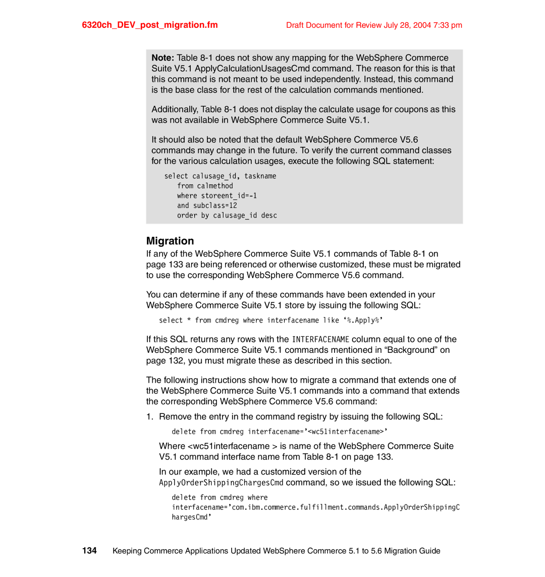 IBM SG24-6320-00 manual Migration 