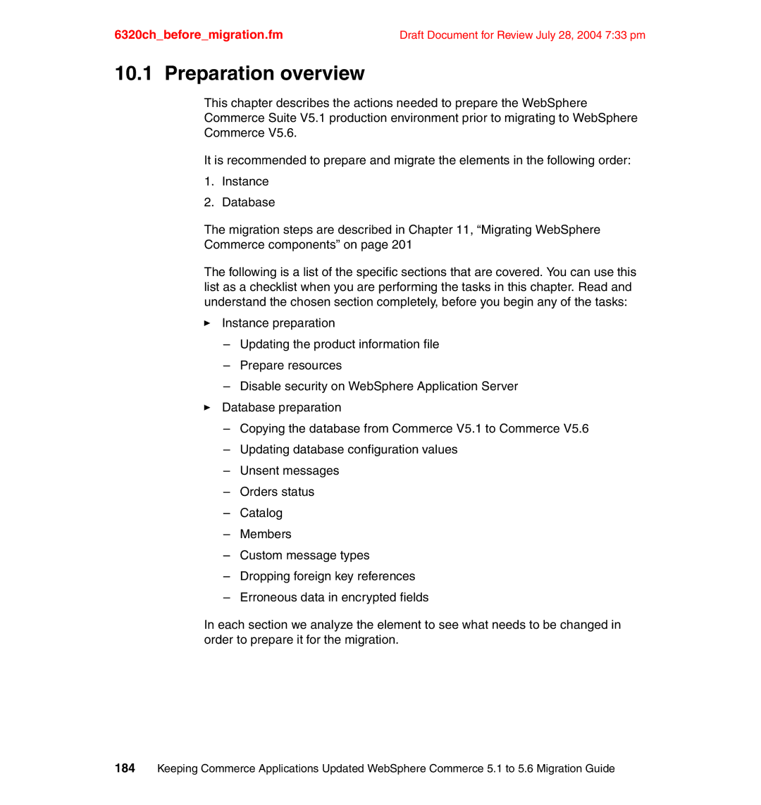 IBM SG24-6320-00 manual Preparation overview 