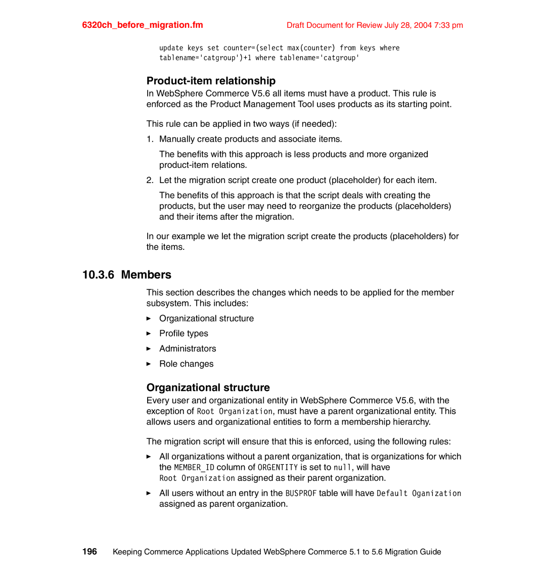 IBM SG24-6320-00 manual Members 