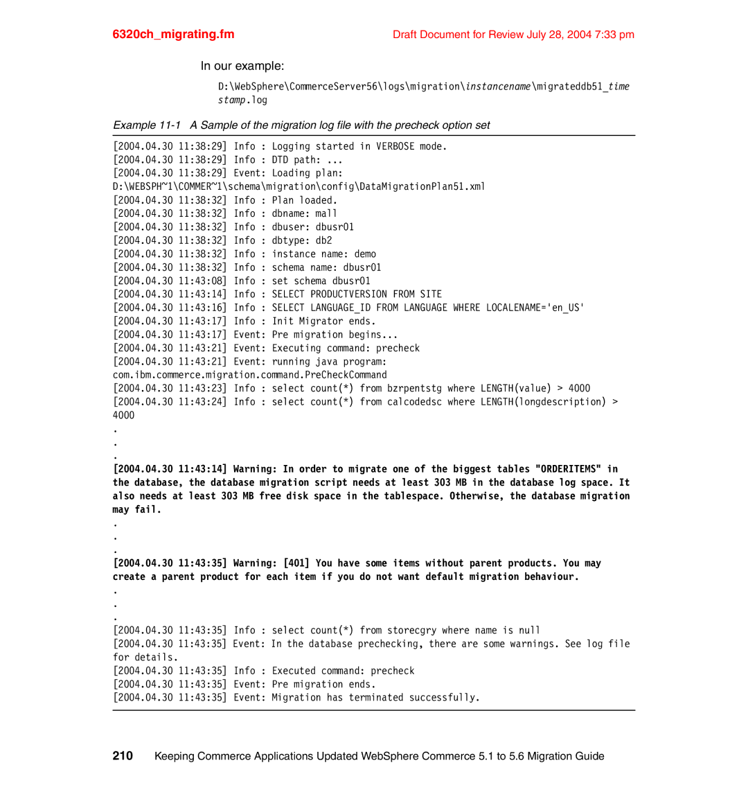 IBM SG24-6320-00 manual Our example 