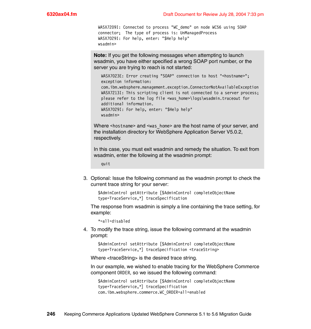 IBM SG24-6320-00 manual Quit 