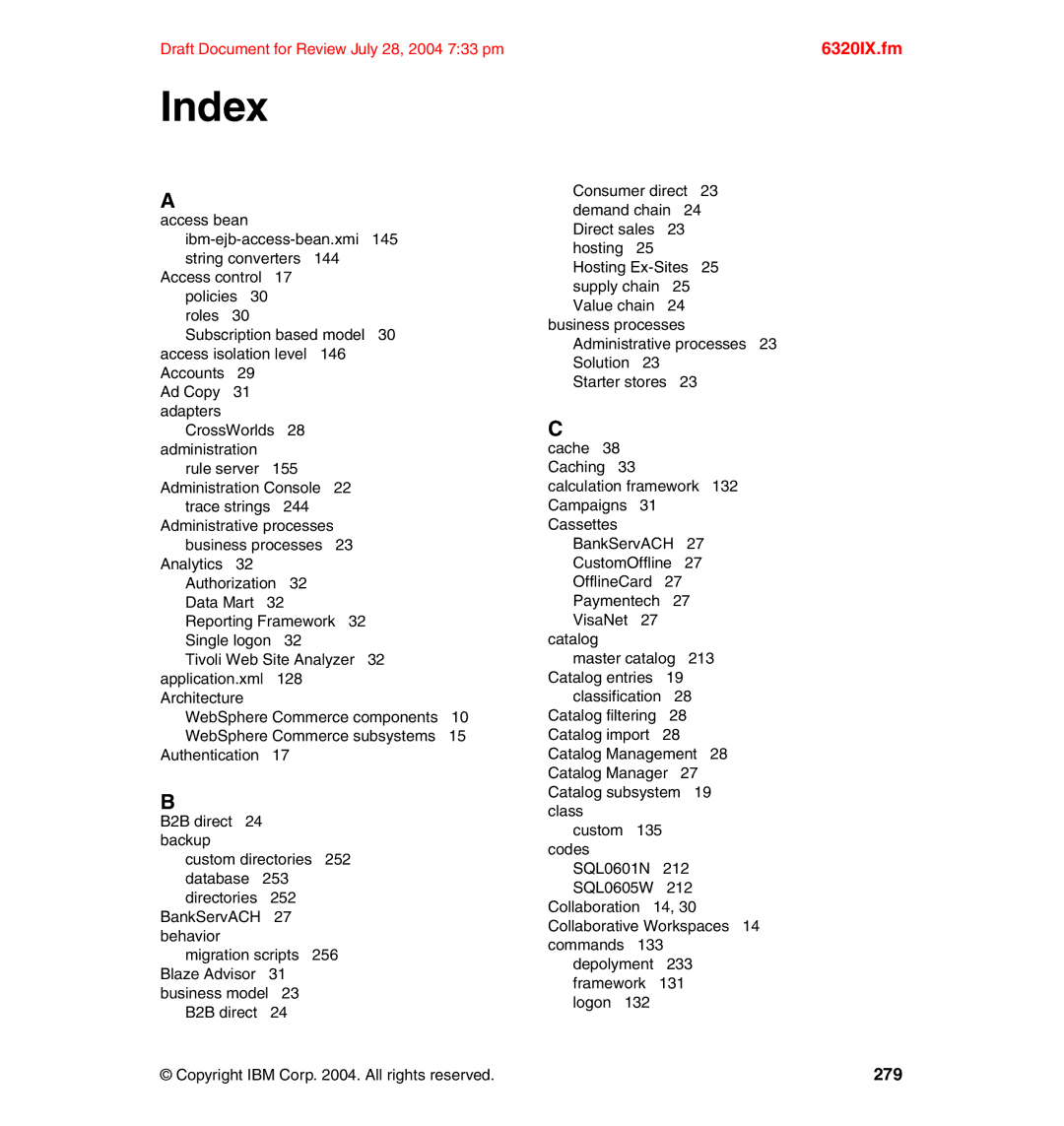 IBM SG24-6320-00 manual Index 