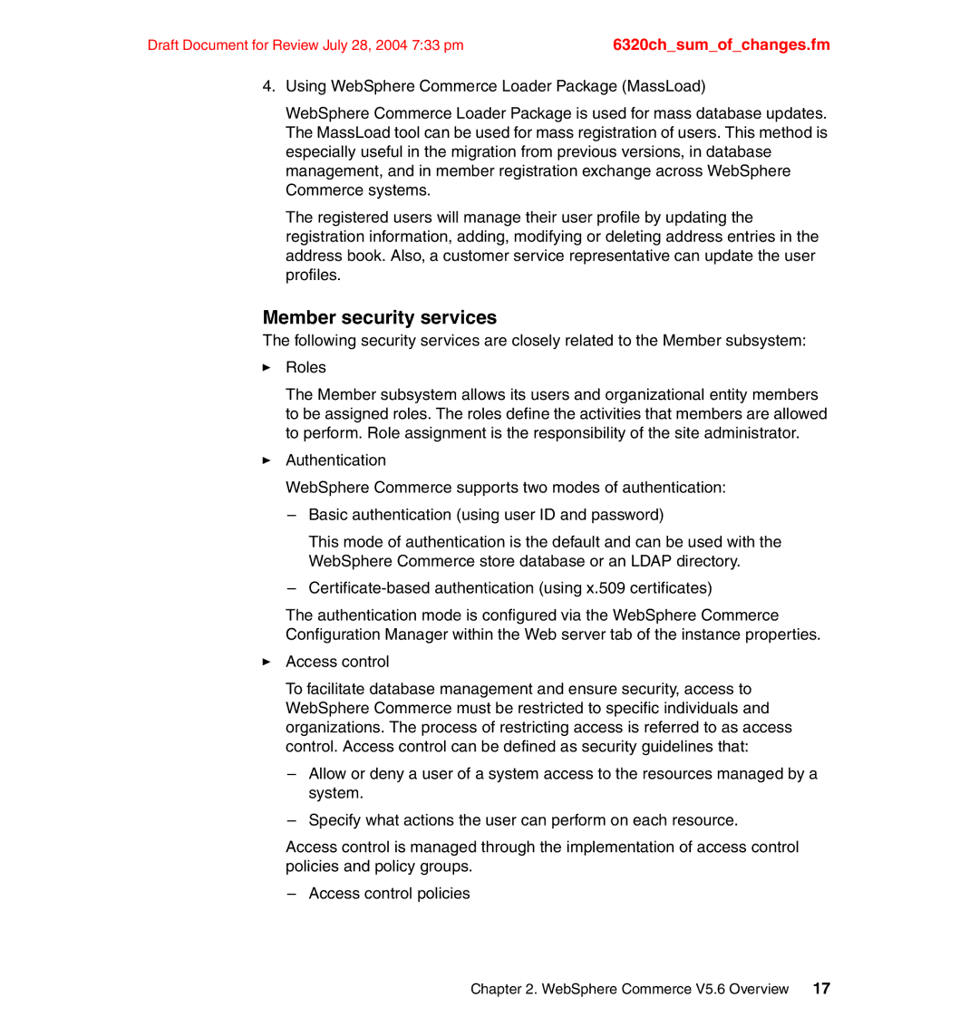 IBM SG24-6320-00 manual Member security services 