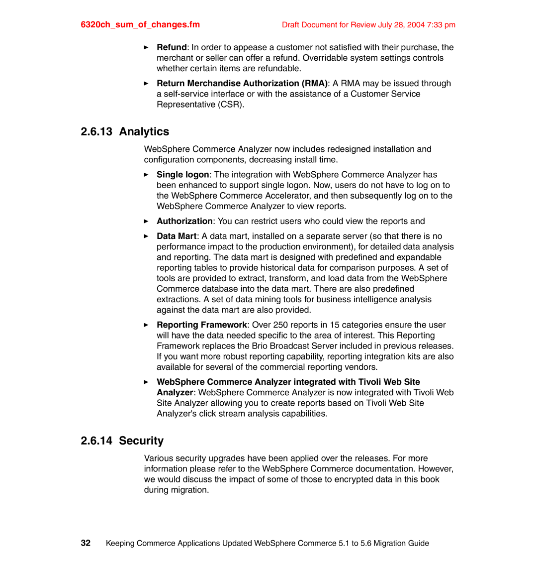 IBM SG24-6320-00 manual Analytics, Security 