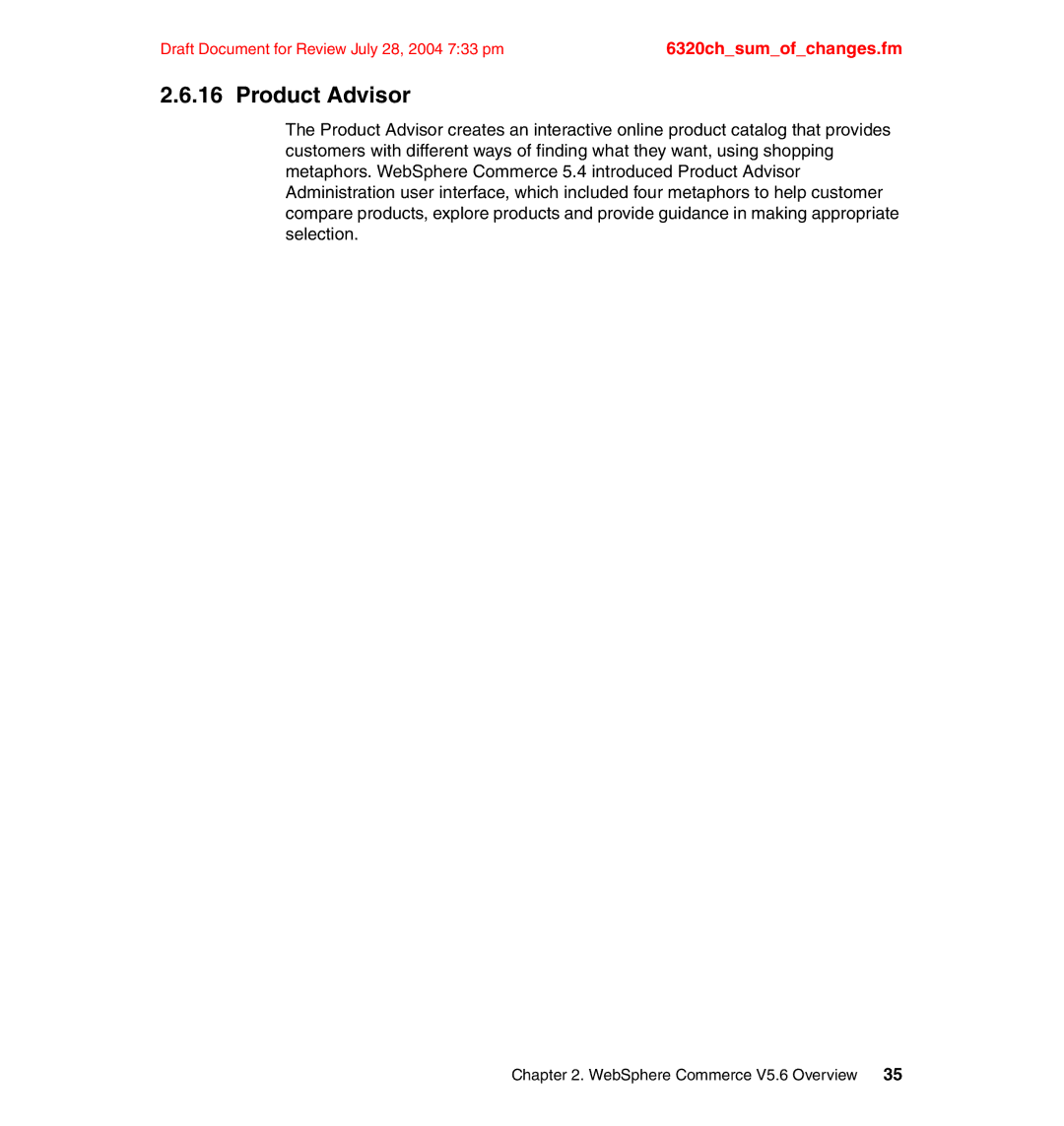 IBM SG24-6320-00 manual Product Advisor 