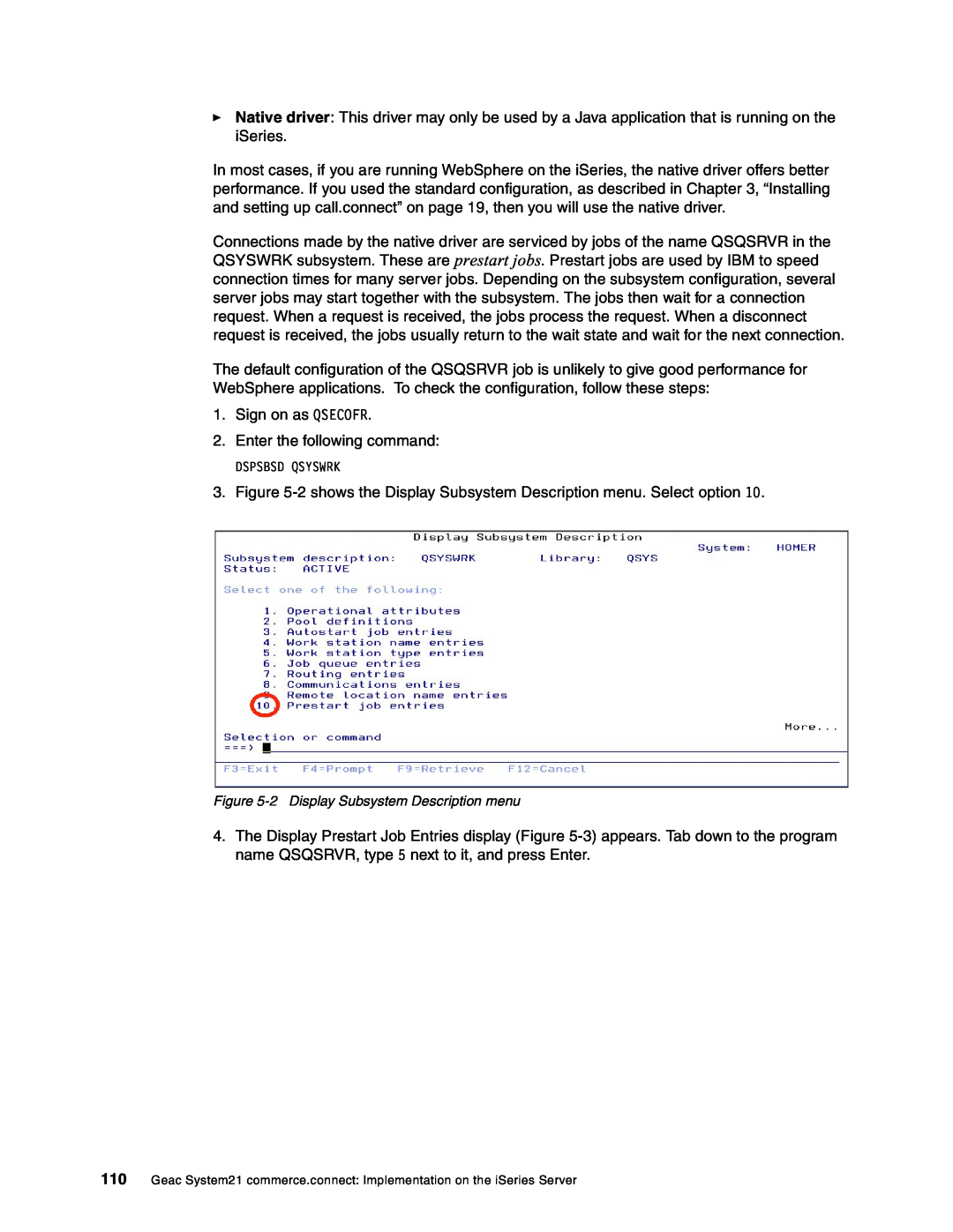 IBM SG24-6526-00 manual Sign on as QSECOFR 2. Enter the following command 