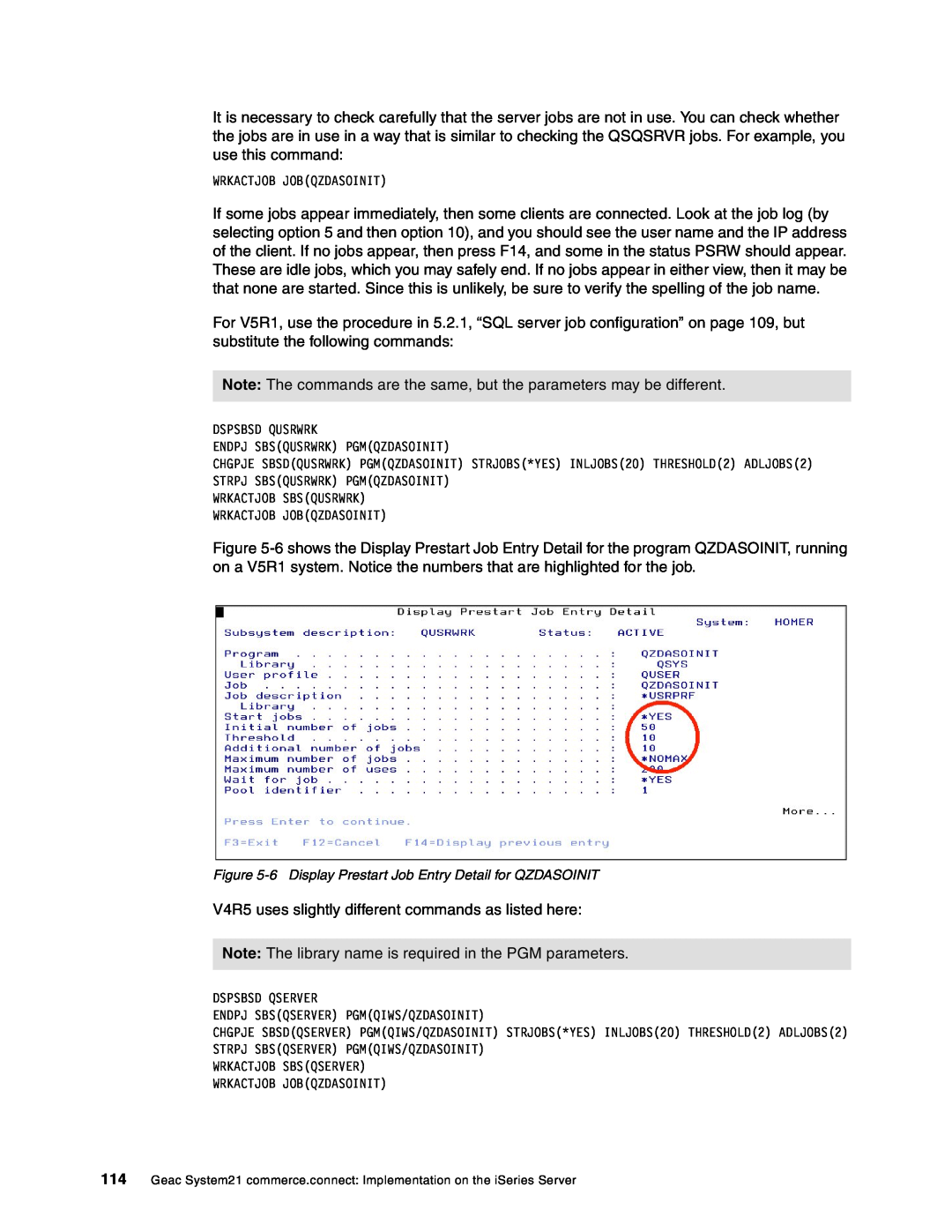 IBM SG24-6526-00 manual Note The commands are the same, but the parameters may be different 