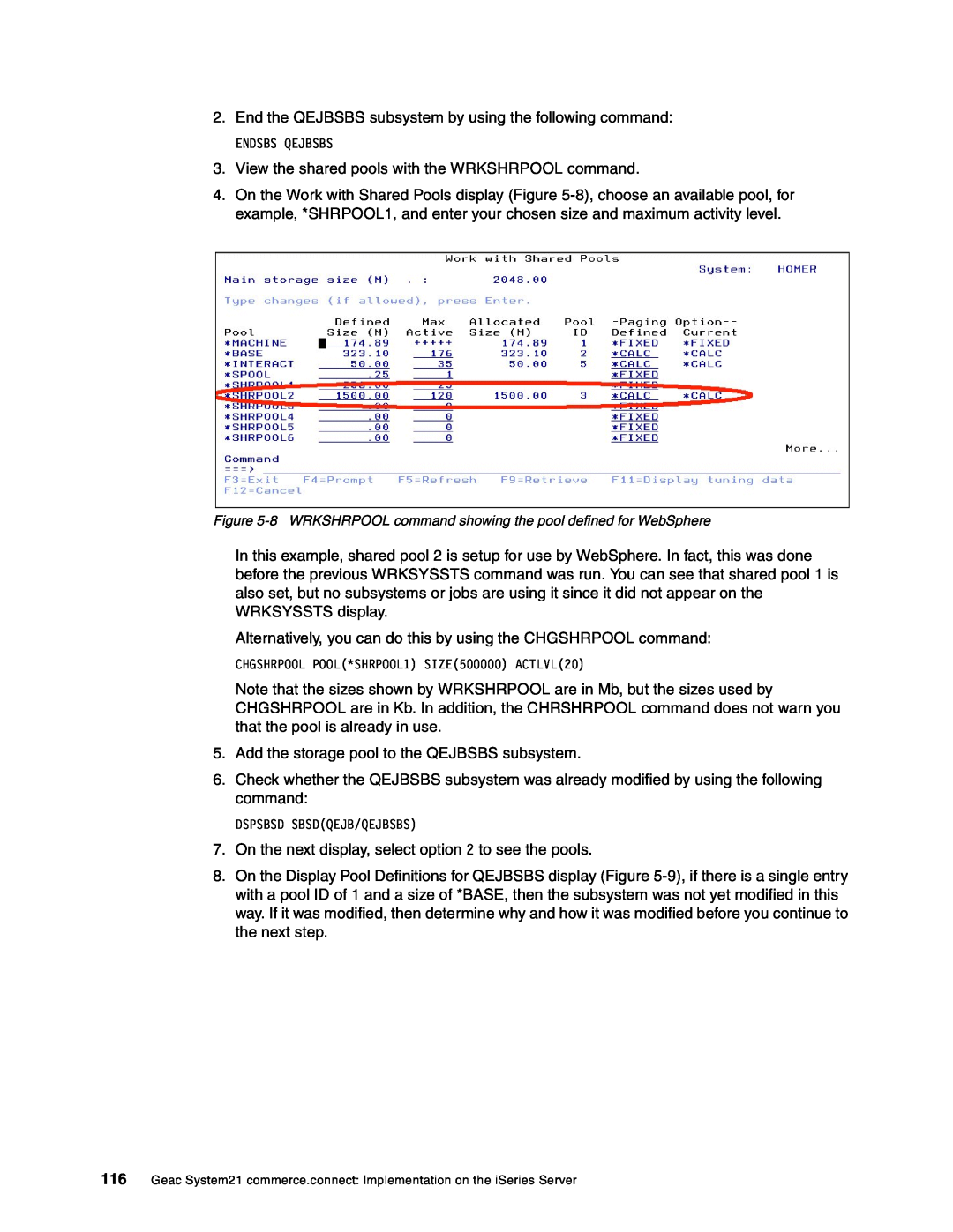 IBM SG24-6526-00 manual End the QEJBSBS subsystem by using the following command 