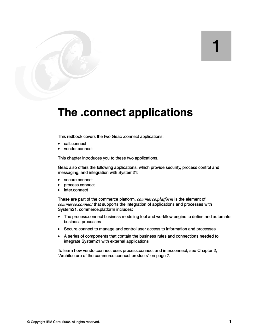 IBM SG24-6526-00 manual The .connect applications 