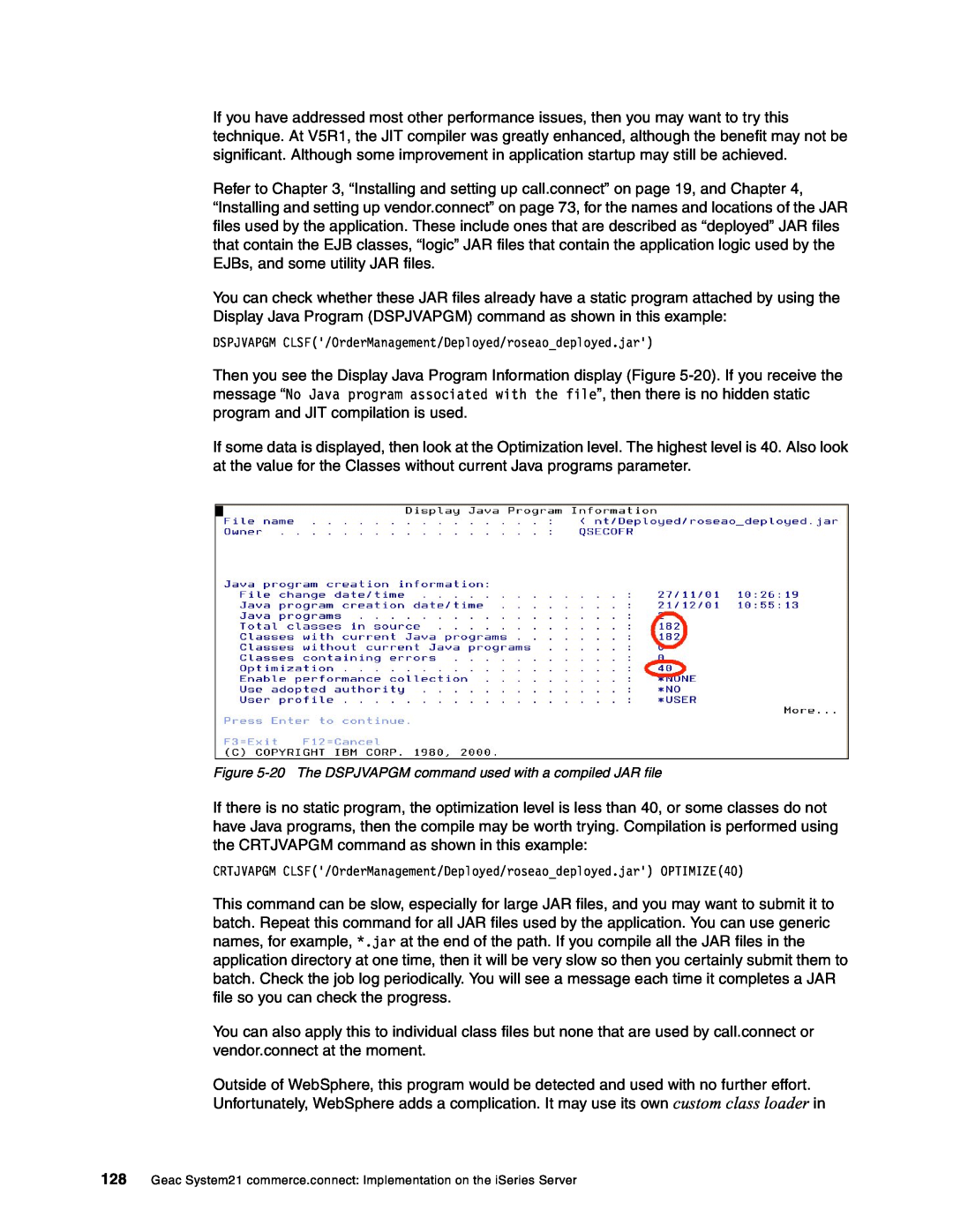 IBM SG24-6526-00 manual DSPJVAPGM CLSF/OrderManagement/Deployed/roseaodeployed.jar 