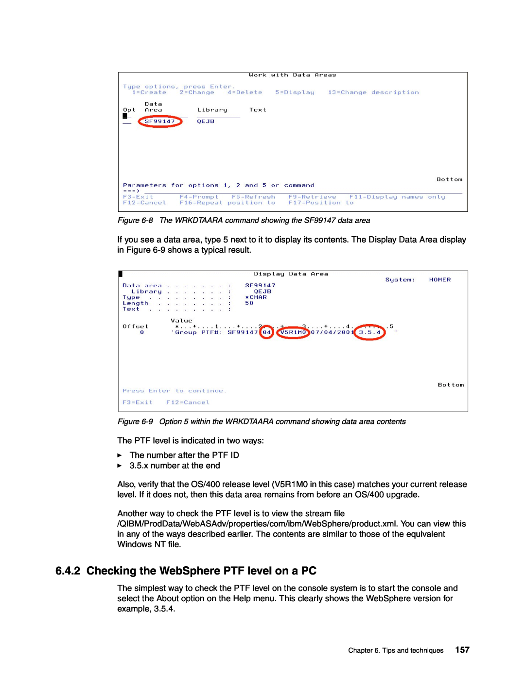 IBM SG24-6526-00 manual Checking the WebSphere PTF level on a PC 