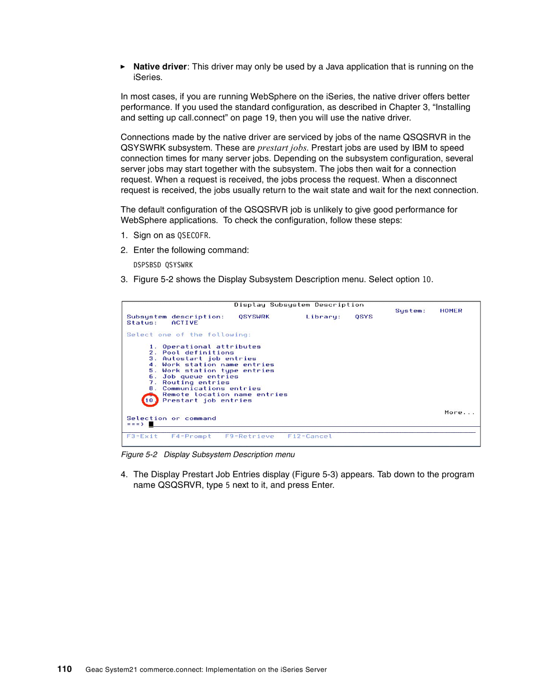 IBM SG24-6526-00 manual 2shows the Display Subsystem Description menu. Select option 