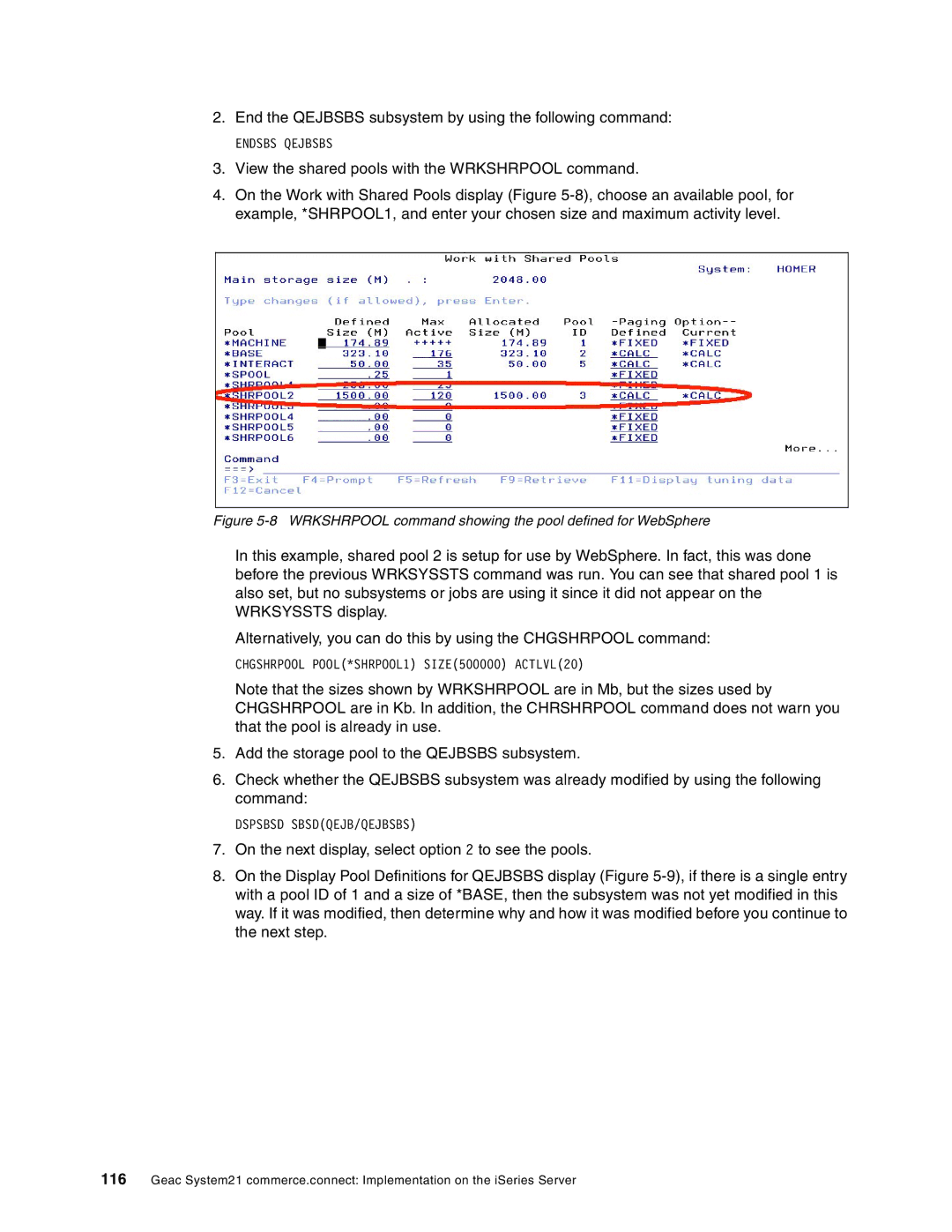 IBM SG24-6526-00 manual End the Qejbsbs subsystem by using the following command 