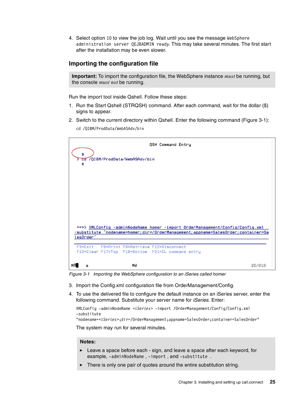 IBM SG24-6526-00 manual Importing the configuration file 