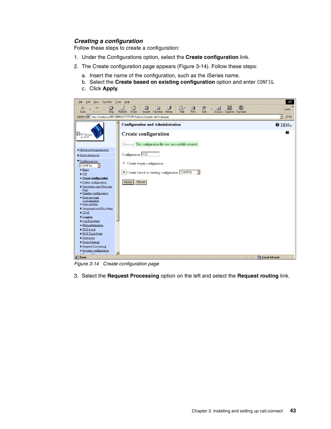 IBM SG24-6526-00 manual Creating a configuration, Create configuration 