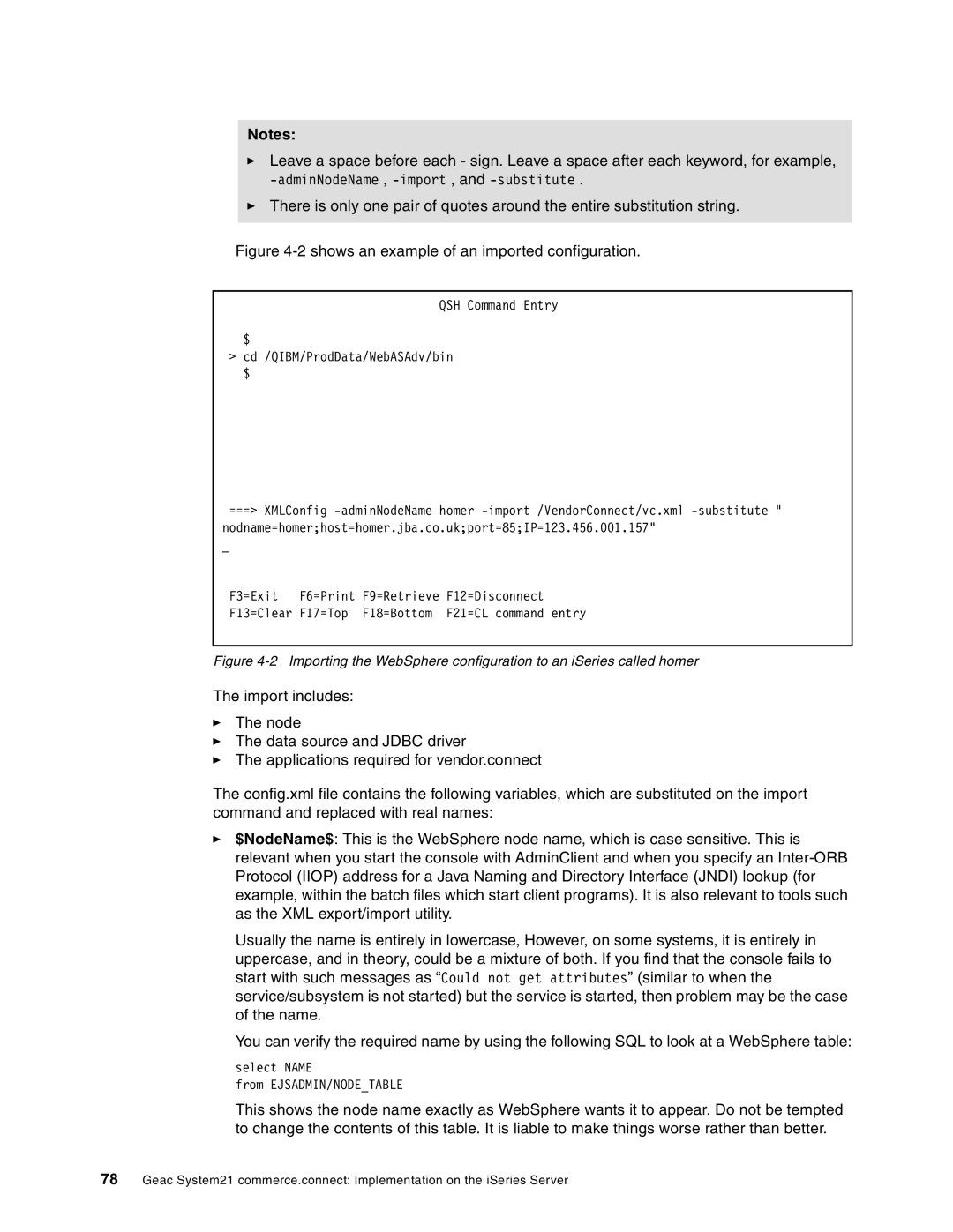 IBM SG24-6526-00 manual 2shows an example of an imported configuration 