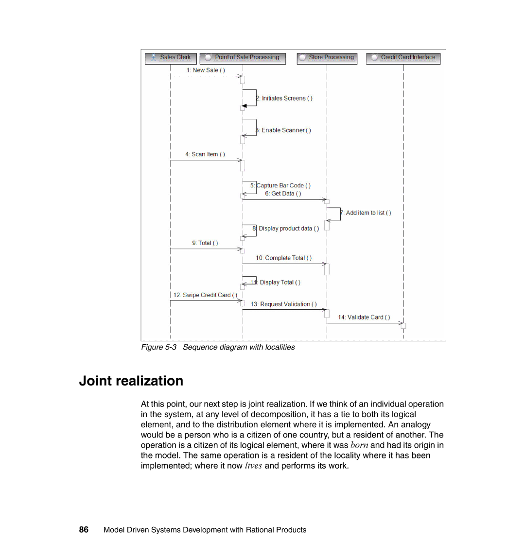 IBM SG24-7368-00 manual Joint realization, Sequence diagram with localities 