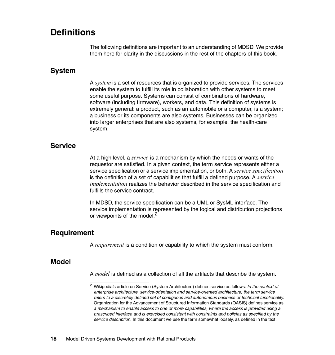 IBM SG24-7368-00 manual Definitions, System, Service, Requirement 