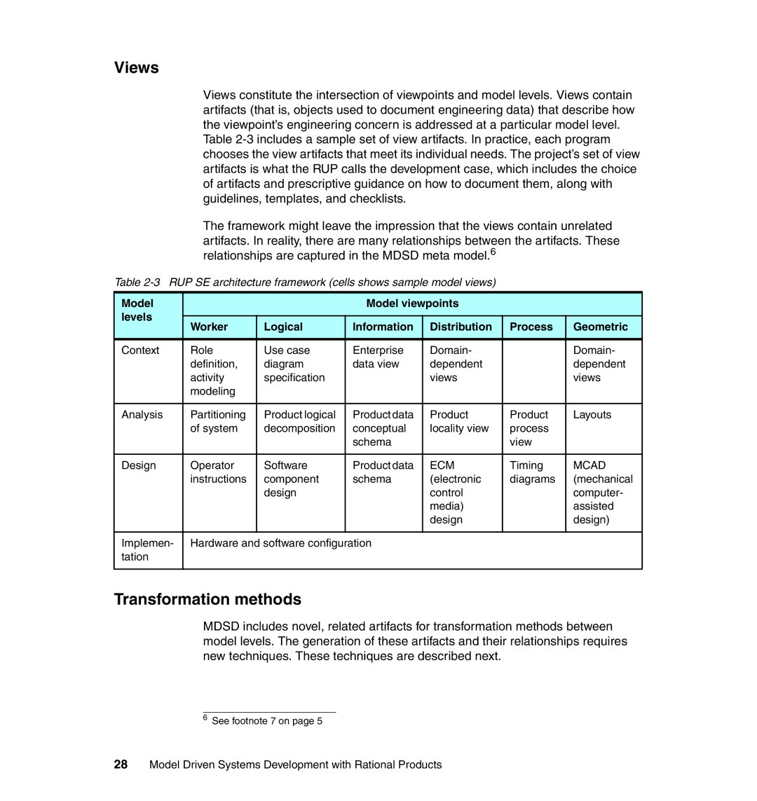 IBM SG24-7368-00 manual Views, Transformation methods 