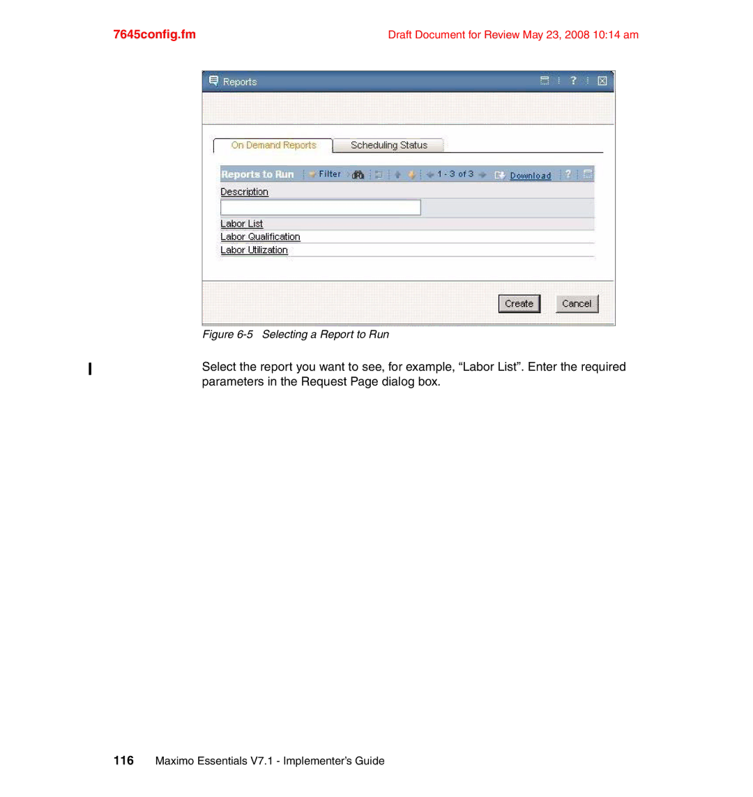 IBM SG24-7645-00 manual Selecting a Report to Run 