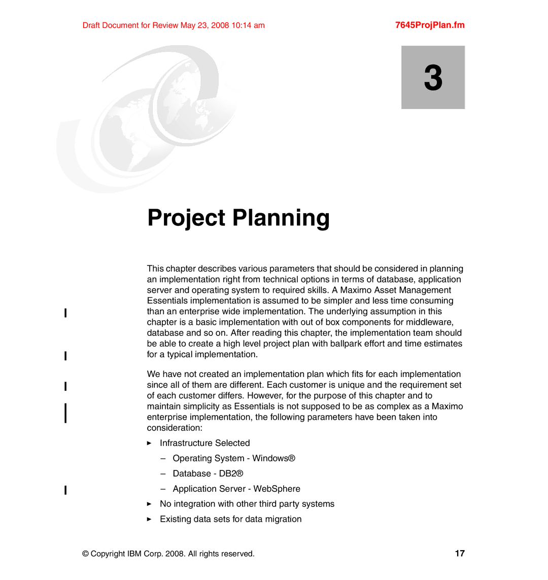 IBM SG24-7645-00 manual Project Planning 