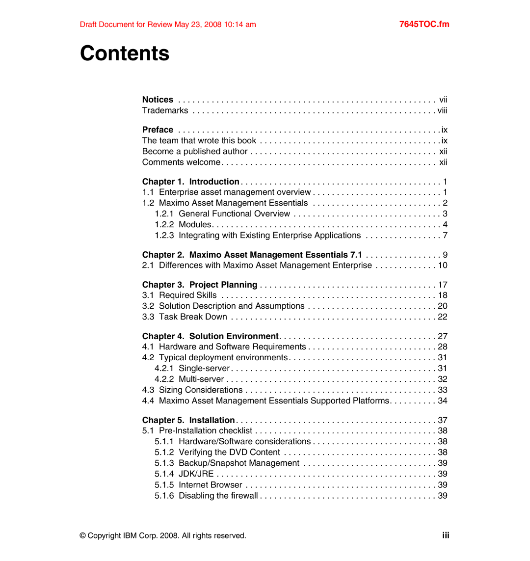 IBM SG24-7645-00 manual Contents 